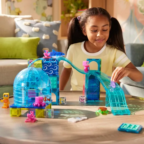 Vista 8 de MAGNA-TILES Undersea Adventure - Juego de construcción magnética de 58 piezas, la marca original de construcción magnética