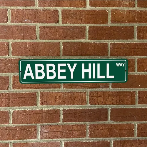 Vista 2 de Texas Mountains Pick Your Mountain Compatible/Reemplazo para Abbey Hill United States Mountain Aluminio Metal Tin Street Sign Style Decoración