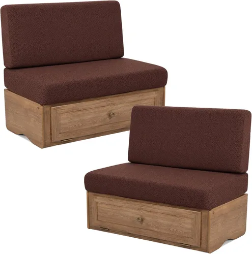 Vista 15 de NILUOH Juego de cojín lavable para sofá y respaldo de autocaravana, fundas elásticas de cojín elásticas para comedor de caravana, aptas para 01