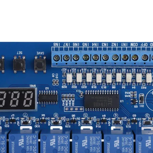 Vista 7 de Relé multifunción, 8-36V 8-Channel Multifunción Relé de Retardo de Tiempo Interfaz Módulo de Junta Optoacoplador LED