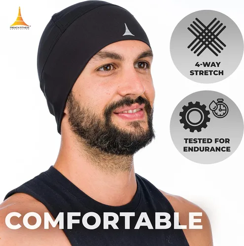 Vista 4 de Gorro para correr o forro para casco: máxima retención térmica y absorción de la humedad. Se ajusta debajo de cascos.