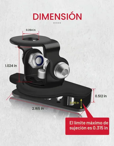 Vista 7 de Soportes de Capó LED, Soportes de Montaje Universales para Barra de Luz LED de Acero Inoxidable 304, Abrazaderas de Capó para Luces, Negro