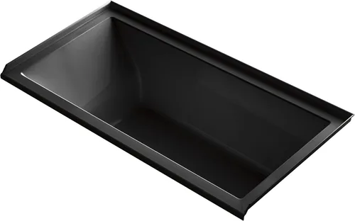 Vista 2 de Kohler K-1121-R-96 Underscore 60" x 30" baño de alcohol con brida de azulejos y desagüe para mano derecha, galleta