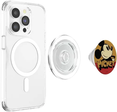 Vista 4 de Disney Mickey y sus amigos Mickey Sepia Retrato PopSockets MagSafe PopGrip para iPhone