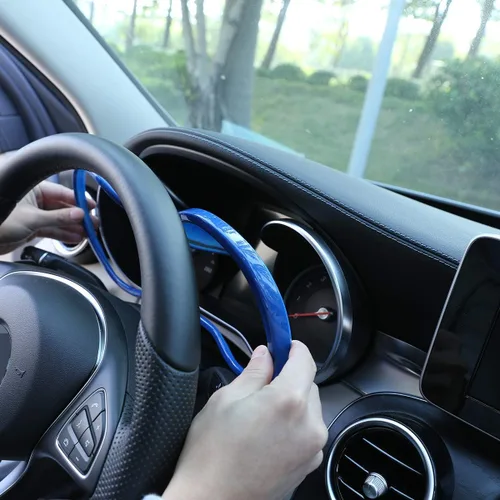 Vista 3 de YIWANG ABS plástico tablero monitor borde marco ajuste 1 unid para Mercedes Benz GLC X253 C Clase W205 2015-2019 Auto Accesorios (azul)