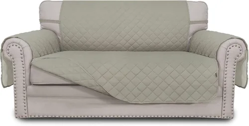 Vista 101 de Easy-Going - Funda reversible para sofá, resistente al agua, con varillas de espuma y correas elásticas, protector de muebles para mascotas y perros