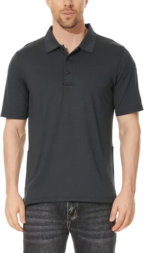 Vista 3 de TACVASEN Mens Golf Polo Shirts Short Sleeve Quick Dry Collared Casual Shirt with Buttons PerformanceT-Shirt