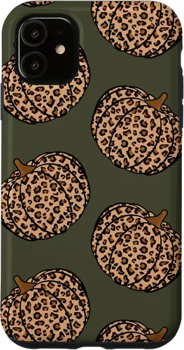 Vista 8 de Leopard Pumpkin Fall Autumn Olive Green Case for iPhone 17