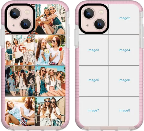 Vista 13 de Funda de teléfono personalizada para iPhone 13 personalizada con collage de múltiples imágenes, funda resistente a los arañazos, a los golpes, funda