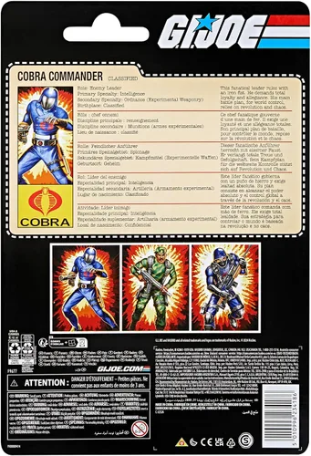Vista 12 de G.I. Joe Classified Series Retro Cardback Cobra Commander, figura de acción coleccionable de 6 pulgadas con 8 accesorios