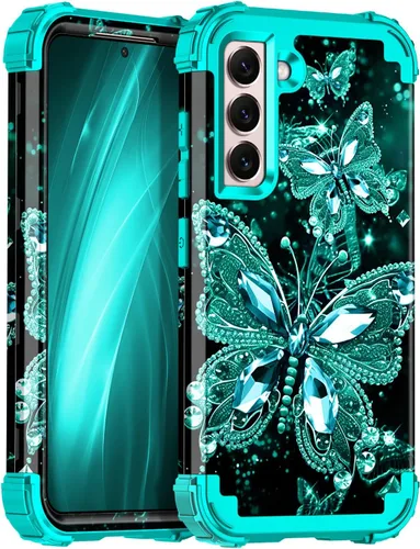 Vista 24 de Casetego Funda para Galaxy A16 5G, que brilla en la oscuridad, tres capas, resistente, a prueba de golpes, protección completa, policarbonato duro
