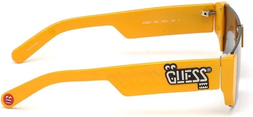 Vista 6 de GUESS Gafas de sol con logotipo sin montura x J Balvin para hombre, Amarillo