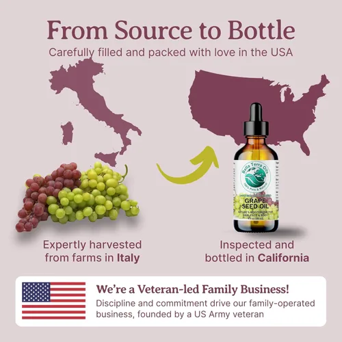 Vista 7 de Bella Terra Oils - Aceite de semilla de uva natural de 8 onzas - Sumérgete en el poder nutricional de la uva natural, lleno de antioxidantes