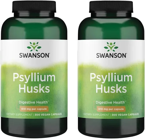 Vista 9 de Swanson Suplemento dietético de fibra de cáscara de psyllium, 610 mg, 300 cápsulas Promotes Overall Health and Easier Elimination, Supports a