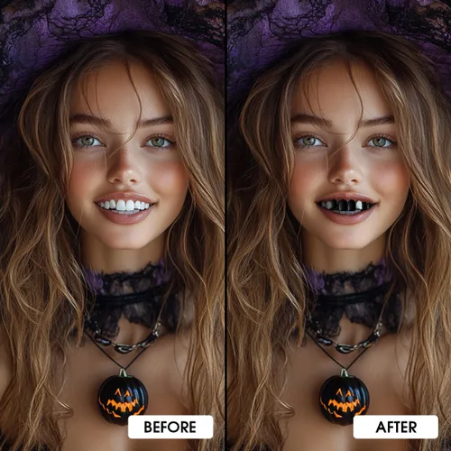 Vista 5 de Pintura de Dientes Negros, Pintura Temporal para Dientes Negros Secado Rápido, Realista y Segura, Perfecta para Ennegrecer Dientes, Dientes