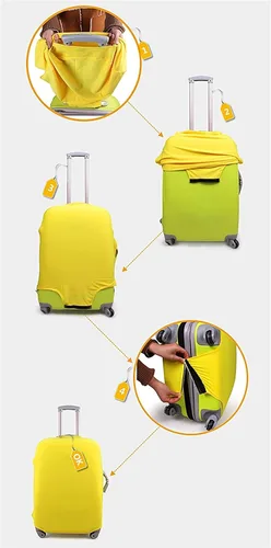 Vista 5 de Funda para equipaje de viaje, protector de maleta, para equipaje de 18 a 32 pulgadas, Rana de hongos