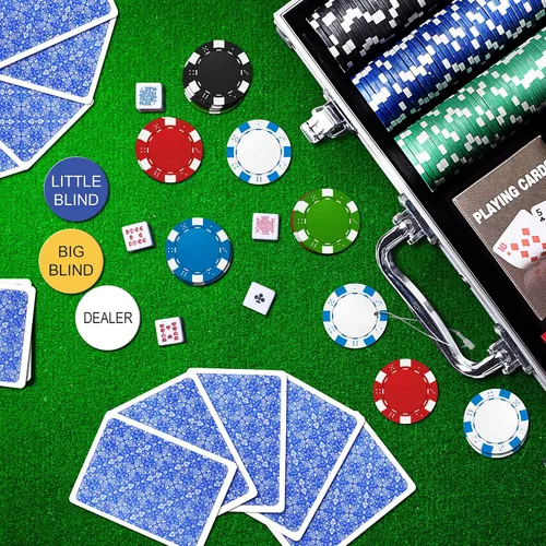 Vista 5 de 200291/DOM Texas Hold em Poker Case y 300 Chip Pro Champ Set, estándar, múltiple