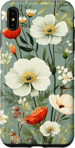 Vista 11 de Sage Green Flower Wildflower Pattern Floral Case for iPhone 17