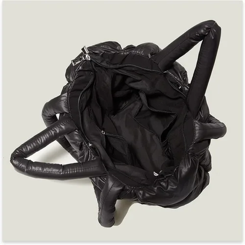 Vista 6 de Bolsa de hombro acolchada para mujer, bolsa de lujo a cuadros, bolsa de almohada suave, acolchada y de alta capacidad para axilas