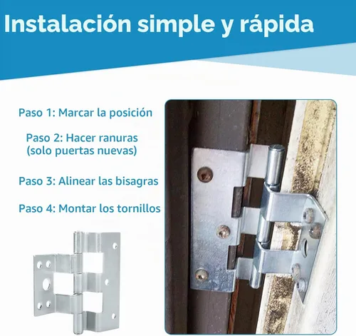 Vista 4 de PalpitateC Paquete de 3 bisagras para puerta de casa móvil compatibles con puertas exteriores Elixir Mobile Homes