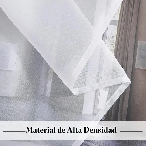 Vista 5 de RYB HOME - Cortinas transparentes Voile Blanco