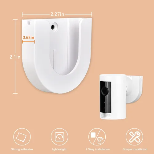 Vista 5 de Paquete de 4 soportes adhesivos de pared para cámara interior (2ª generación y 1ª generación), fuerte adherencia, fácil de instalar, no necesita