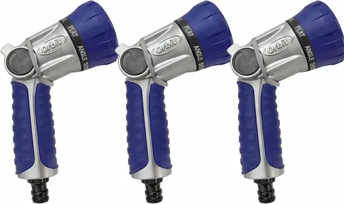 Vista 3 de Paquete de 2 pistolas de riego Orbit 26700 8-Jet Max, boquilla de manguera de jardín resistente multipatrón, flujo 30% mayor