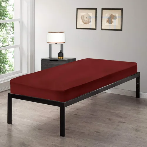 Vista 5 de Gilbins Sábana bajera ajustable de 30 x 75 pulgadas, hecha de algodón, perfecta para literas de campamento, caravanas, camas de invitados Blanco