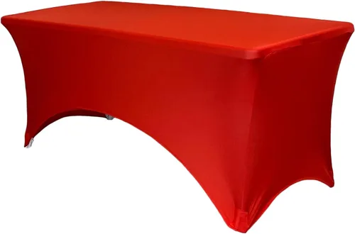 Vista 11 de YOUR CHAIR COVERS - Fundas rectangulares de elastano para mesas de 4 pies, manteles ajustados para eventos de boda, decoraciones de patio, tela Negro