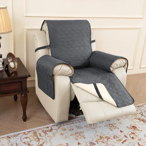 Vista 7 de Funda impermeable para silla reclinable, funda antideslizante para sofá reclinable, protector de muebles, funda de sofá lavable para perros y niños
