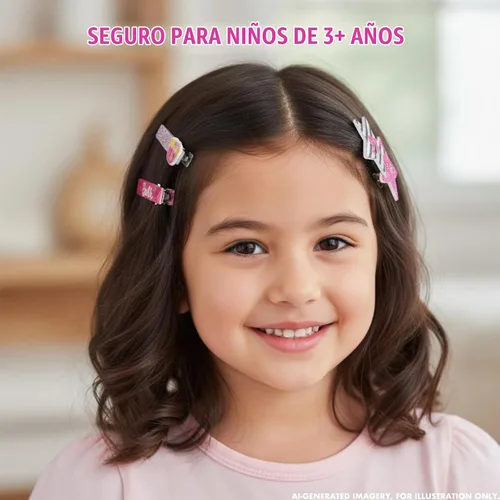 Vista 5 de Barbie - Juego de accesorios para el cabello con pinzas para el cabello, lazos y coleteros