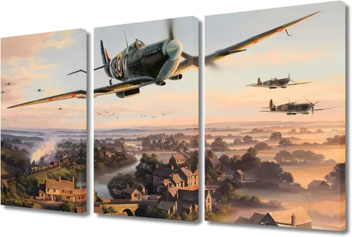 Vista 44 de Lienzo decorativo para pared de niños, decoración de dormitorio de adolescentes de la Segunda Guerra Mundial, imágenes en pared para decoración