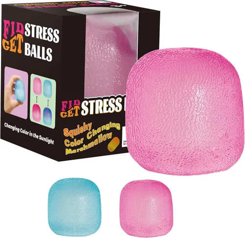 Vista 8 de Juguetes para ansiedad, pelotas antiestrés para niños y adultos, cambian de color con el sol, bola de masa de tiro lento, juguetes para ansiedad