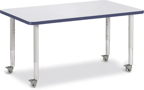 Vista 24 de Jonti-Craft Berries 6478JCM180 - Mesa de actividades rectangular, altura M (20-31 pulgadas de altura ajustable, móvil), 24 x 36 pulgadas