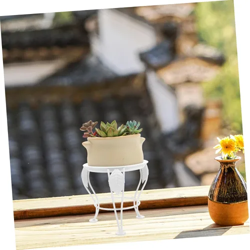 Vista 7 de COLLBATH Soportes para plantas exteriores e interiores, mini plantas de escritorio, soporte para suculentas, plantas de casa, estante de plantas