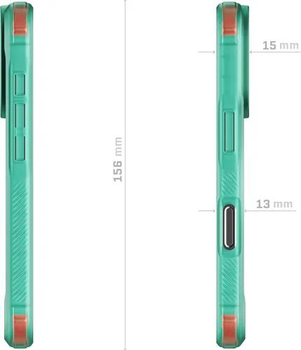 Vista 84 de Ghostek Covert Clear - Funda transparente para iPhone 15 Plus, silicona a prueba de golpes, compatible con accesorios Apple MagSafe, funda Negro