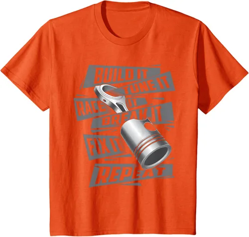 Vista 36 de Build It Tune It Race It Break It - Camiseta para entusiastas de los coches de carreras, talla S Negro