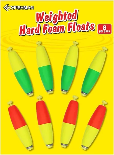 Vista 14 de XFISHMAN Kit de corchos de pesca con peso para pescar, flotador de espuma hecho a mano, 1 pulgada, 2 en 8-12 unidades Surtido 12 Pack