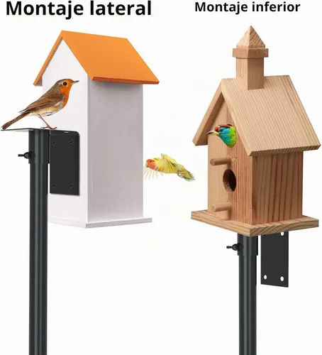 Vista 7 de ERYTLLY Bird House - Kit de montaje en poste de 80 pulgadas - Barra de soporte ajustable para comedero de colibríes, conjunto de soporte universal