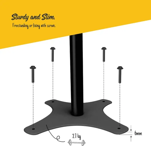 Vista 7 de Soporte de piso para tableta compatible con iPad 7 8 9 de 10.2 pulgadas, rotación de metal con cerradura para tableta+poste de aluminio+base