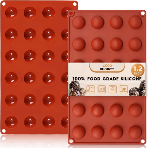 Vista 36 de HKNMTT Moldes de Silicona Mini Forma Redonda, 468 Cavidades Bandeja de Horneado de Pequeñas Semi Esferas Moldes para Golosinas para Perros y Dulces