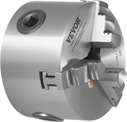 Vista 12 de VEVOR - Portabrocas para torno de 3 mandíbulas, 7,62 cm (80 mm), Portabrocas autocentrante, Rango de sujeción de 2-63 mm (0,08-2,48 pulgadas)