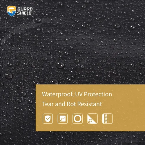 Vista 3 de GUARD SHIELD - Lona negra impermeable de 6 x 6 pies, lonas multiusos de 7 mil