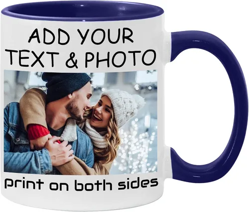 Vista 23 de Taza de café personalizada, crea un regalo único con tus fotos, texto y nombres, perfecta para mamá, papá, amigos y ocasiones especiales, 11 onzas