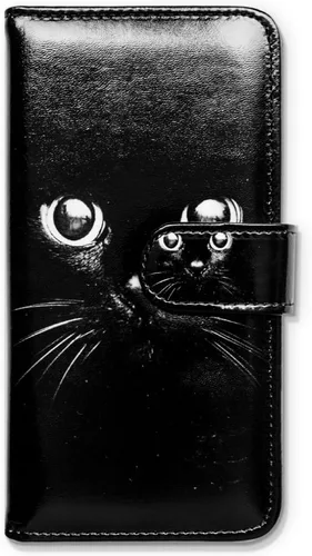 Vista 6 de Bcov Funda para Moto G Stylus 5G 2022 (no compatible con G Stylus 5G 2021), funda de cuero estilo gato negro con tapa para Motorola Moto G Stylus 5G