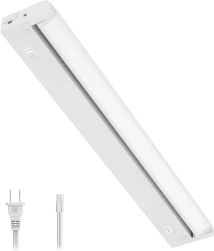 Vista 13 de GETINLIGHT IN-0109-2-SN - Accesorio de iluminación LED giratorio de 2 niveles de color, solo enchufable, regulable, diseño ultra delgado, blanco