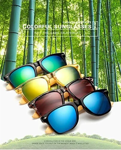 Vista 6 de Long Keeper Bamboo Wood Brazos Gafas de sol para mujeres hombres