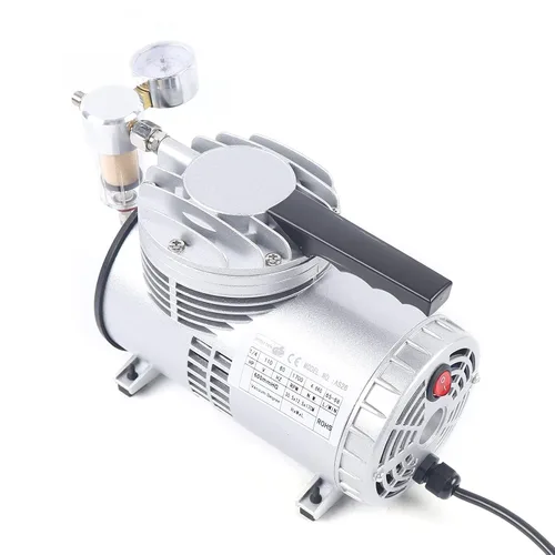 Vista 7 de Bomba de vacío de 1/4HP Bomba de vacío sin aceite Bomba de vacío de aire de paleta rotativa de una etapa con 600mmHG Grado de vacío Pro Bomba