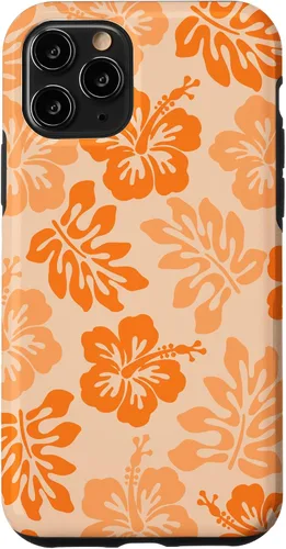 Vista 29 de Orange Hibiscus Y2K Tropical Floral Hawaiian Flowers Pattern Case for iPhone 17