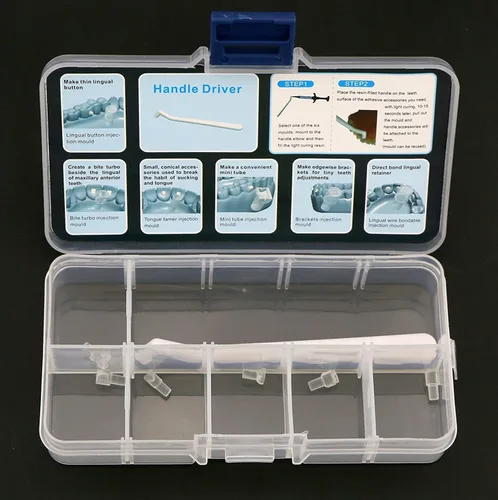 Vista 8 de Molde de ortodoncia Mini accesorios de ortodoncia Molde de inyección Kit de inicio Tubos Lingual Retenedor Botón Conjunto